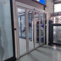 Porte coulissante automatique anti-incendie avec fonction panique intégrée pour sorties de secours - Hôpitaux, Centres commerciaux, Aéroports