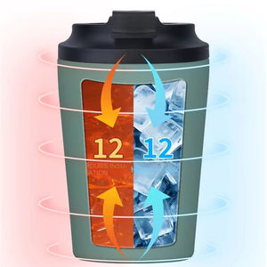 Tùy Chỉnh Cà phê du lịch Cốc cách điện đôi tường 304 thép không gỉ cốc cà phê với nắp - Product Image 6
