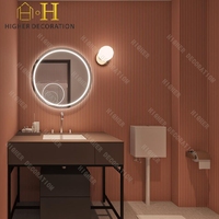 Meuble de Salon Moderne Design LED, Vitrine Murale pour Salon de Coiffure, Poste de Barbier, Mobilier de Décoration Intérieure