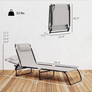 <span class=keywords><strong>Chaise</strong></span> longue pliante, <span class=keywords><strong>chaise</strong></span> longue de patio pour bronzer, <span class=keywords><strong>chaise</strong></span> longue d'extérieur avec dossier inclinable à 4 positions - Product Image 5