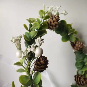 Corona artificiale <span class=keywords><strong>di</strong></span> <span class=keywords><strong>foglie</strong></span> verdi, accessori per capelli con Tiara foto da sposa, accessori per fotografie <span class=keywords><strong>di</strong></span> matrimonio - Product Image 1