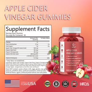 Gummies véganes au vinaigre de cidre de pomme, prix usine OEM, pour ventre plat, détox, complément alimentaire pour le corps, supplément de fibres alimentaires - Product Image 5