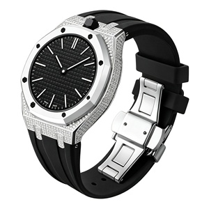Cinturino in silicone con cassa in acciaio inossidabile e diamanti per Swatch Royal Pop, <span class=keywords><strong>bracciale</strong></span> per Swatch AP Royal Pop, cinturino per orologio - Product Image 3