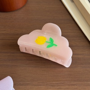 Korean Style Acrylic Cute Cartoon Flower Tulip Cloud Hair Claw Clip for Women Shark Clamp Hairstyles Hair Accessory Custom - Product Image 3