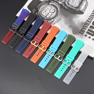 สายนาฬิกา TPU สำหรับ <span class=keywords><strong>Casio</strong></span> <span class=keywords><strong>GM</strong></span>-110 GA700 GW8900 GA110 ขนาด 16 มม. สายยางเปลี่ยนทดแทนแฟชั่น สีแดง สีน้ำเงิน - Product Image 1