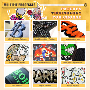 Factory Woven Fabric Logo Customized Embroidery <b>Patch</b> <b>Sew</b> <b>on</b> Chenille Embroidered Iron-<b>On</b> <b>Patches</b> for Clothing - Product Image 5