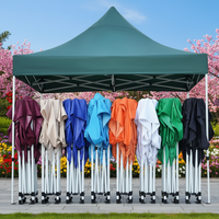 Tente de salon professionnel extérieure robuste quatre saisons, imperméable et anti-UV, avec logo personnalisé, structure en acier pliable simple, toile Oxford carrée
