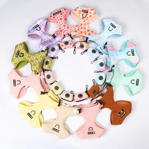 Correa de arnés para mascotas de Tweed de diseño libre, transpirable, sin tirones, para caminar, Collar reflectante, hebilla de Metal, correa de arnés para perros personalizada - Product Image 2