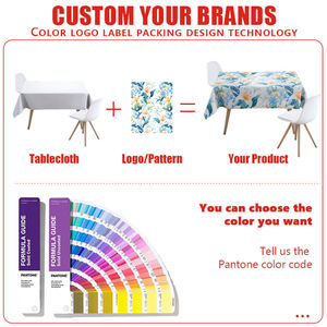 Factory Custom Printed Logo Disposable Plastic Rectangle <strong>Table</strong> <strong>Cloth</strong> 90-150gsm <strong>White</strong> Cartoon Pattern Events/Party Christmas - Product Image 3