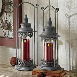 Luxury Vintage Inspired Iron Candle Lantern with Premium Heat Resistant Surface Treatment - Product Image 5