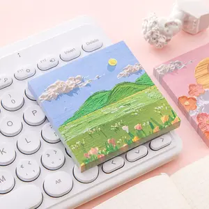 높은 외관과 편리함을 가진 새로운 핸드북 스틱 소녀 하트 3D 유화 문구 인터넷 유명인 노트