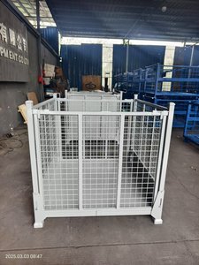 Cages à linge en treillis métallique de sécurité complète Boîte de rangement en métal standard Gerbeur Grue à palettes à usage intensif - Product Image 5