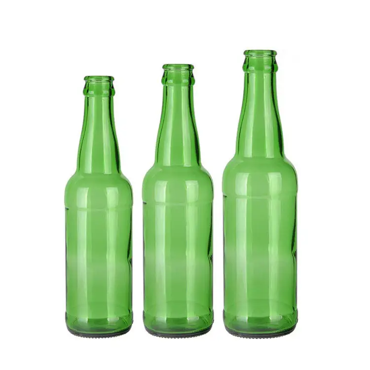 China Factory Price Custom 330ml 500ml 640ml 750ml Green Beer Glass Bottle
