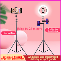 Anneau lumineux LED de 10 pouces avec trépied et support en plastique pour YouTube, diffusion en direct, maquillage, photographie, lumière d'appoint