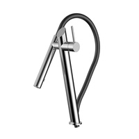 Robinet de cuisine monocommande monotrou de haute qualité à monter sur plan, en laiton, avec douchette extractible, économie d'eau et valve en céramique à débit contrôlé