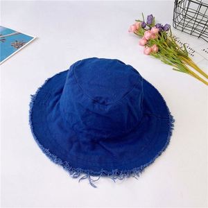 Sombrero de cubo plegable de algodón lavado de color liso para mujer, con borde deshilachado, ideal para verano, uso diario, fiestas, pesca y protección solar. Venta al por mayor. - Product Image 3