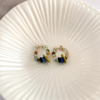 Nouvelles boucles d'oreilles colorées de style ethnique chinois, exagérées, sans perçage, accessoires pour femmes