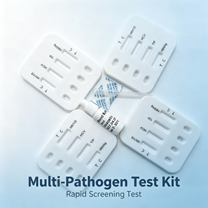 POCT <strong>STDs</strong> <strong>Test</strong> HCV HIV1/2 TP HBsAg Combo Rapid <strong>Test</strong> Cassette Whole <strong>Blood</strong> Serum Plasma for Home and Professional Medical Use - Product Image 1