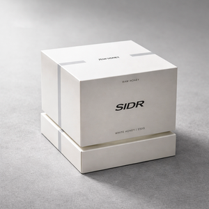 น้ำผึ้งดิบ SIDR สีขาว 250 กรัม บรรจุภัณฑ์กล่องแข็งคุณภาพสูง - Product Image 1