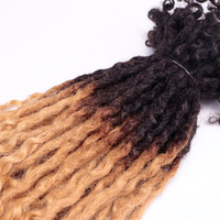 Belle Curly Locs 100% Cheveux Humains Goddess Faux Locs Couleur Ombrée Vente en Gros Gypsy Locs Dreadlocks Cheveux Humains Cheveux Humains