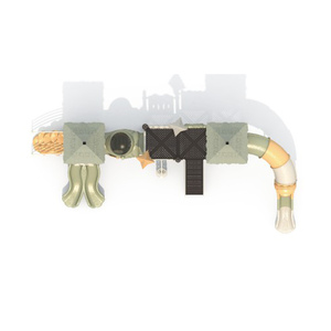 Parco Giochi per Bambini a Tema Foresta con Doppio Scivolo Dritto e Set Combinato di Scivoli a Tubo Trasparente - Product Image 3