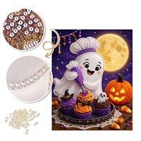 Fournisseur direct usine, vente en gros : Articles de décoration murale pour la maison, artisanat DIY, bijoux fantômes d'Halloween, peinture murale diamant et perle
