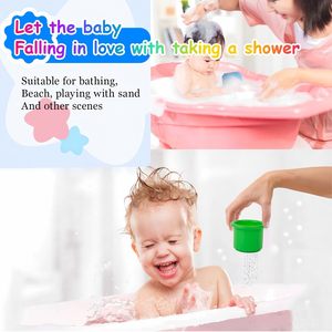 2025 Nueva gran oferta de juguetes de baño para bebés, juguetes apilables de silicona, juguetes de bloques de construcción, juegos Montessori, tazas apilables, bebé Reborn - Product Image 6