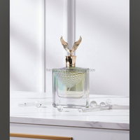 Flacon de parfum en verre de luxe personnalisé, vide et rechargeable, 50 ml, 60 ml, 100 ml, avec boîte cadeau