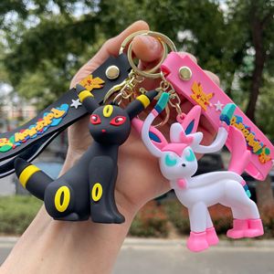 Porte-clés <span class=keywords><strong>Pok</strong></span>émon Famille Eevee <span class=keywords><strong>Pikachu</strong></span>, Pendentif de Sac, Figurine - Product Image 1