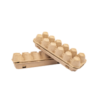 Vente en gros biodégradable Plateau à oeufs de caille en papier Carton Canne à sucre Bagasse Boîte à oeufs de caille Boîtes 12 trous pour oeufs de caille
