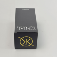 Boîte à parfum noire de luxe personnalisée, boîte en papier cosmétique imprimée à l'or pour l'emballage de flacons de parfum