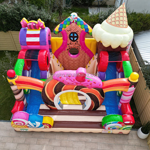 Vendita calda di qualità di gelato di forma gonfiabile gonfiabile Combo castello di salto dolce caramella parco giochi gonfiabile per i bambini - Product Image 4