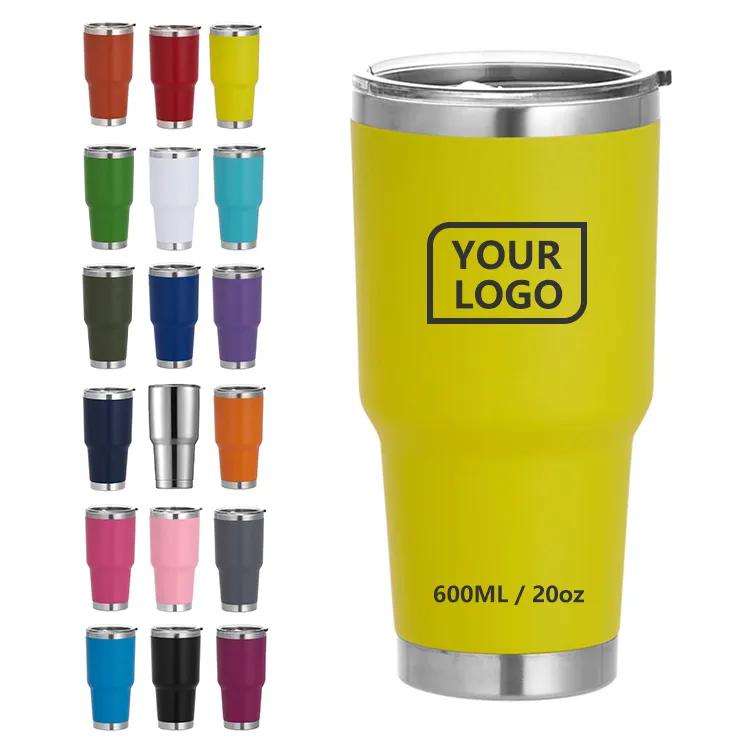 Cetakan Logo Kustom 30 Oz Mug Perjalanan Baja Tahan Karat Tumbler 30 Oz Vakum Terisolasi Berlapis Bubuk dengan Sedotan