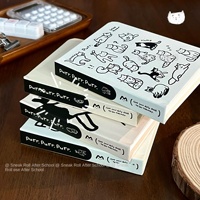Cuaderno de Papel con Diseño de Gato de Dibujos Animados, Estilo Moderno, con Páginas en Blanco, para Notas de Estudiantes y Regalo