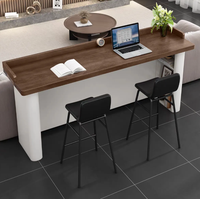 Table de bar en bois massif avec dossier pour salon, usage domestique