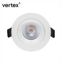 PRO ODM Plafonnier encastré LED COB à cardan 360°, design gyroscopique nordique, garantie 5 ans, prix usine, pour maison et bureau, 8W Vertex