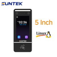 Controlador de Acceso SUNTEK FL5 con Huella Dactilar y NFC, Visión Nocturna de 5'', Máquina Biométrica de Control de Asistencia para Oficina y Escuela