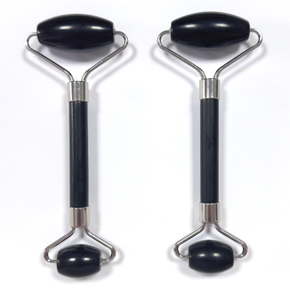 Facial Roller Black Xiuyan Jade Roller Natural Black Stone <b>Massage</b> <b>Tool</b> - Product Image 2