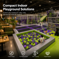 Equipo para Parque de Trampolines, Estilo Industrial, Estructura de Acero, Panel de Laberinto, Red de Escalada, Certificado ASTM EN1176, Suministro para Distribuidores