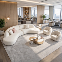 Canapé de bureau sur mesure, ensemble de canapés d'angle incurvés de qualité professionnelle, canapé moderne pour centre de santé, hôtel, ou projet d'aménagement intérieur rembourré