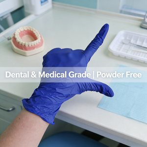 قفازات نيتريل أرجوانية للاستخدام مرة واحدة خالية من البودرة ومضادة للحساسية للاستخدام الطبي وطب الأسنان وصديقة للبشرة متعددة الاستخدامات - Product Image 3