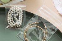 Sacs à fermeture éclair en PVC/EVA transparent givré avec logo imprimé personnalisé, design recyclable pour l'emballage de bijoux et de montres, accessoires pour boucles d'oreilles