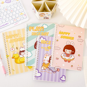 Carnet de bobine de dessin animé mignon haute valeur pratique épaissie ligne horizontale bloc-notes en gros - Product Image 2