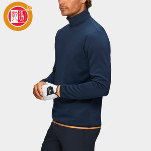Suéter de Golf de Media Cremallera para Hombre de Alta Calidad OEM, Personalizado con Estampado, Cuello Alto de Algodón y Poliéster para la Temporada de Primavera - Product Image 2