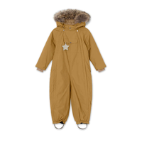 Offre Spéciale enfants vêtements garçons filles doux imperméable combinaison avec enfants chaud col de fourrure couleur unie avec impression épaisse combinaison