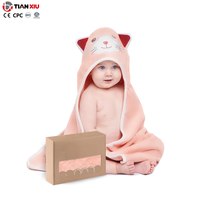 Nouvelle Arrivée Peignoir de Bain pour Bébé en Coton Éponge à Capuche Motif Animal Mignon Séchage Rapide