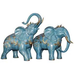 风水大象装饰雕像装饰中国吸引财富和好运黄铜大象布鲁风水x6X6