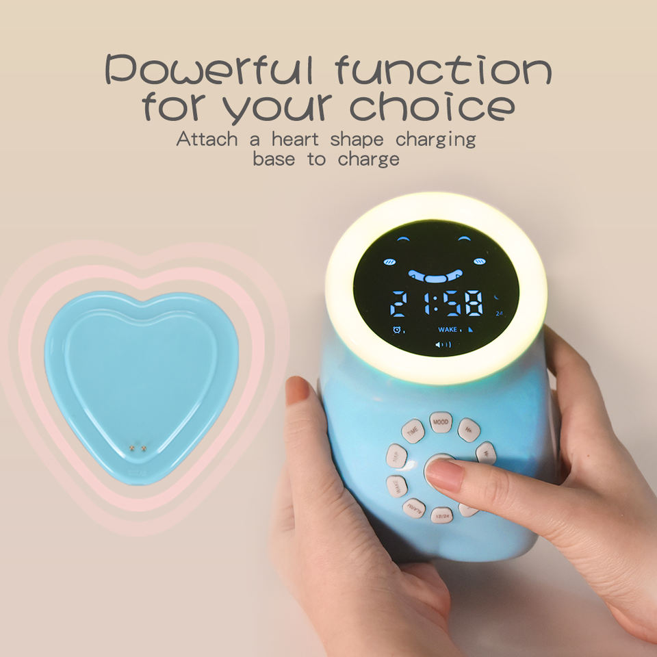 Kids Alarm Clock - Soothing LED Light Display Trainer