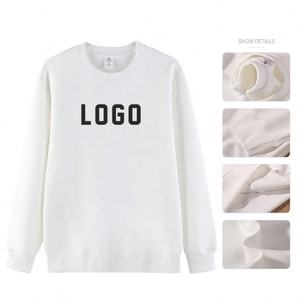 High Quality OEM ODM Solid Autumn Unisex Pullover Crewneck 100% Cotton Custom Hoodie <b>Sweatshirt</b> for Wholesale - Product Image 5