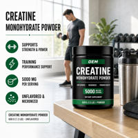 LuvVita OEM Private Label Créatine Monohydrate en Poudre Vente en Gros Supplément Végétalien 300g 500g Poudre de Créatine Pré-Entraînement